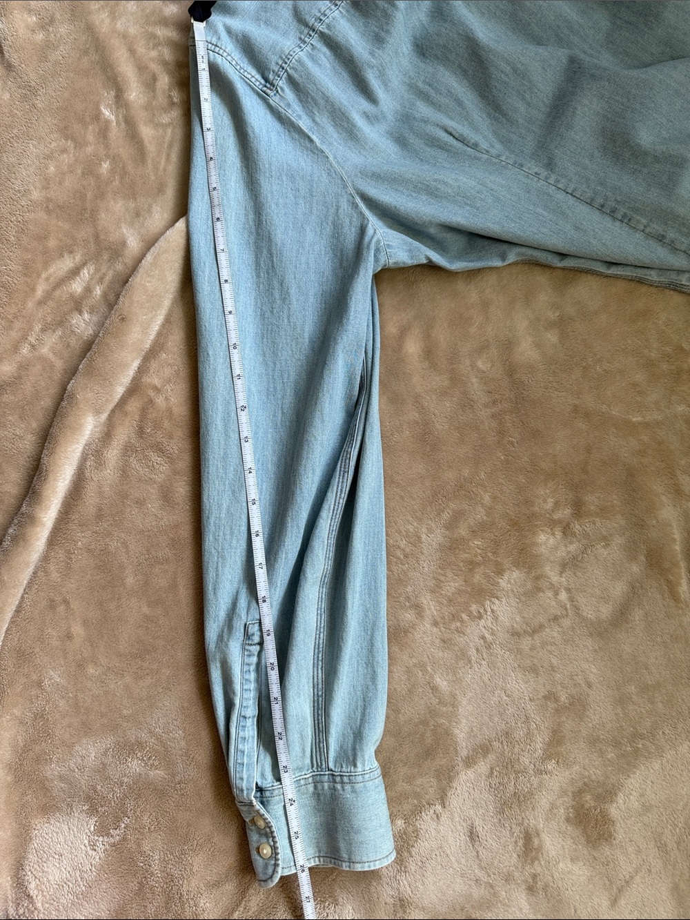 J. Crew Light Blue Denim Button-Down Shirt - Picture 6 of 6